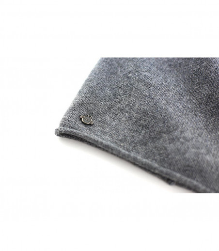 Beanie cashmere grigio